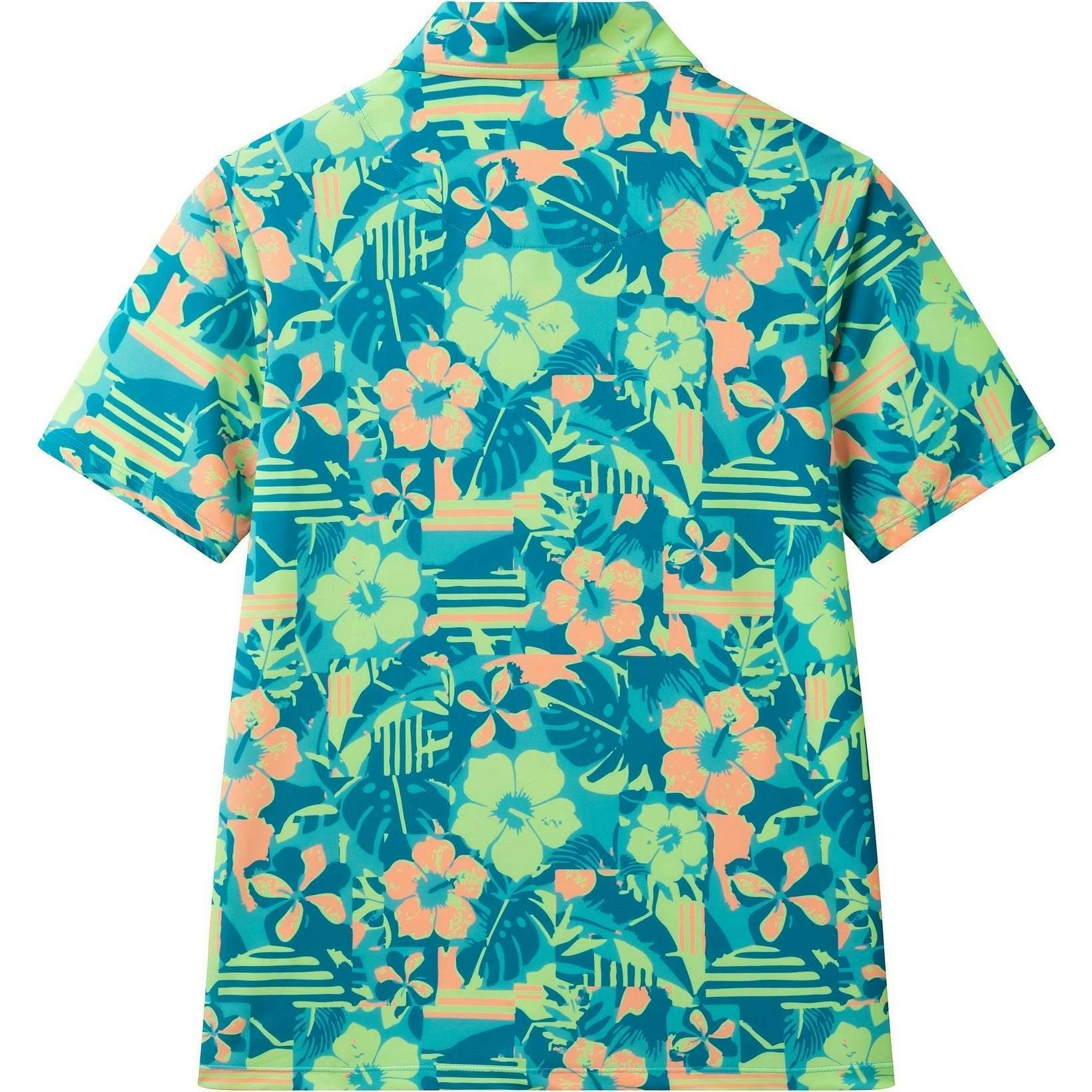 Big Kid Boys Short Sleeve Polo | Sunset Tropics