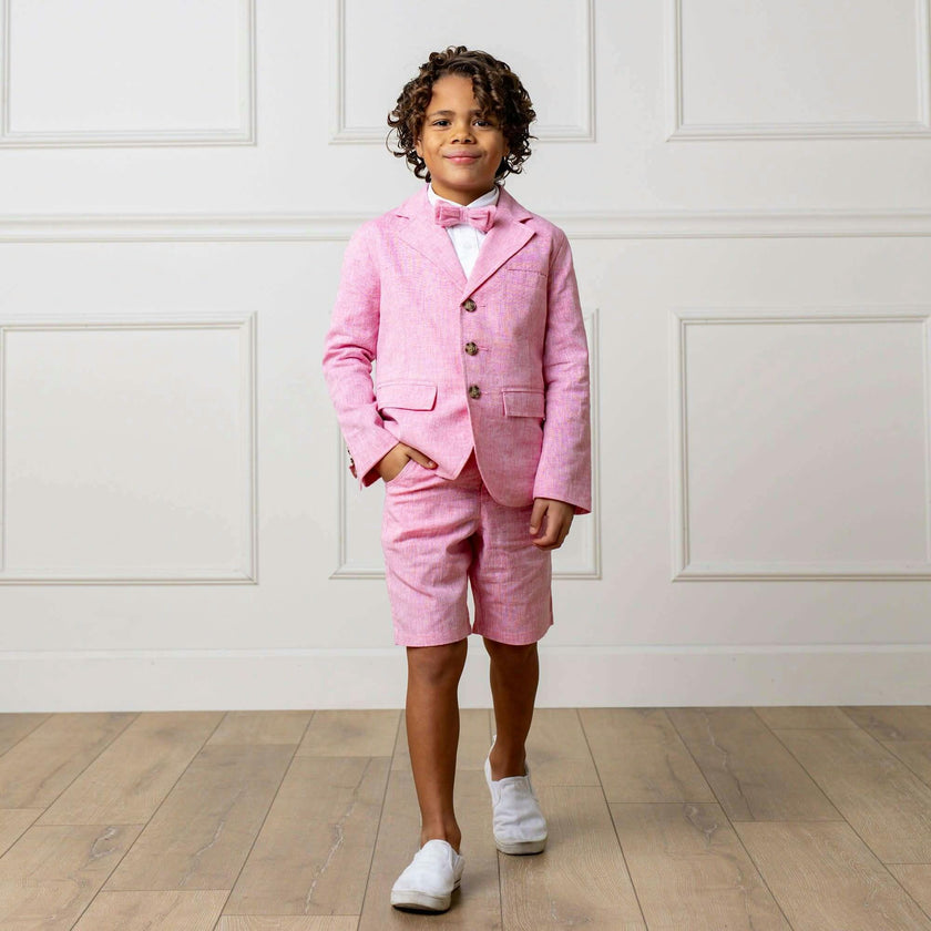 Linen Blend Short, Pink