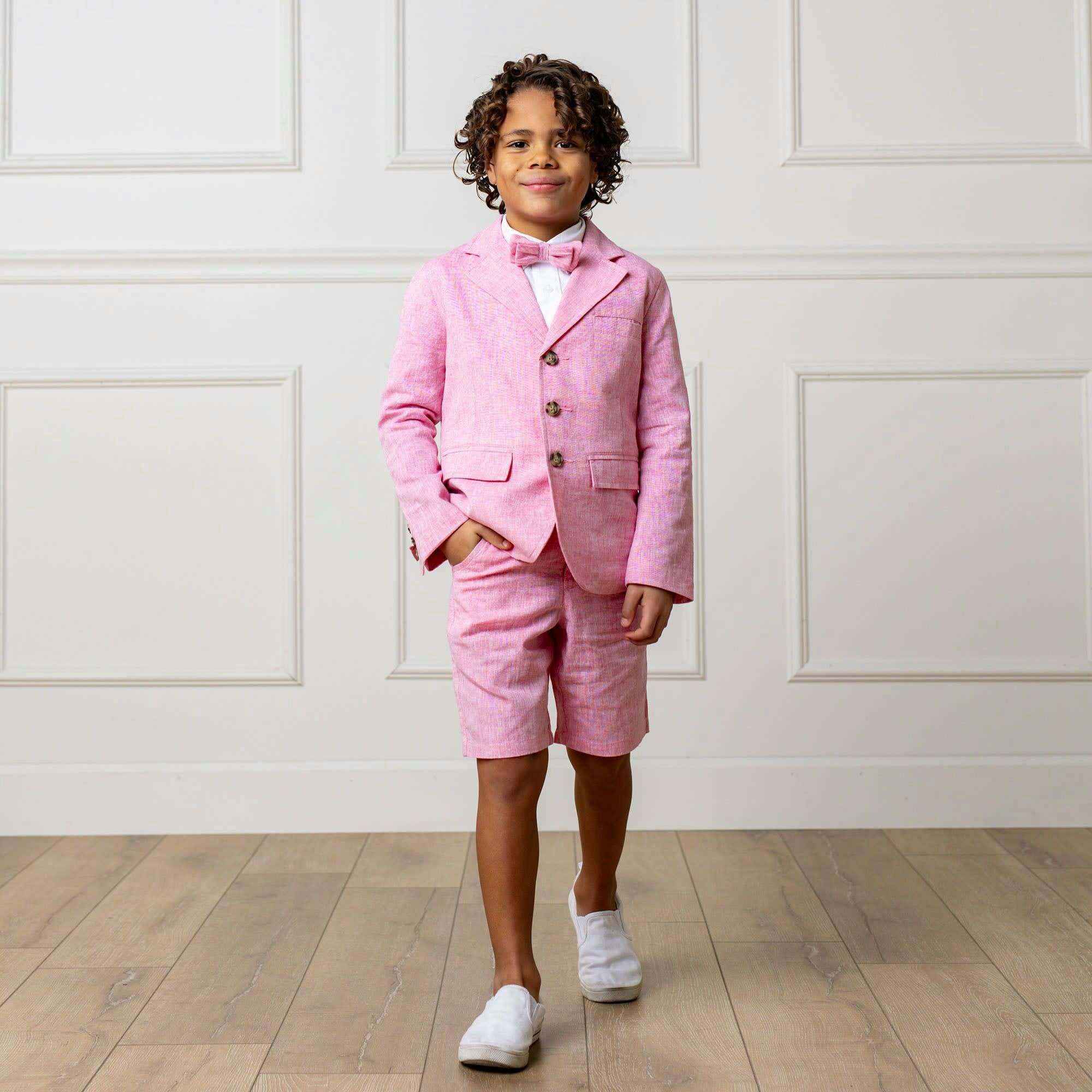 Linen Blend Short, Pink