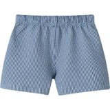 Boys Stretch Seersucker Shorts | Navy Stripe
