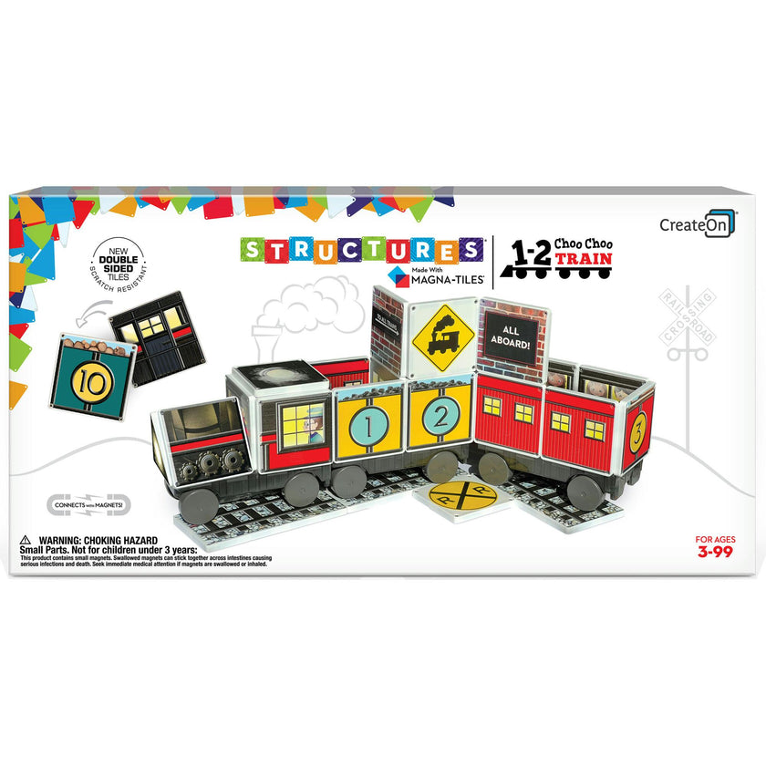 1-2 Choo Choo Train Magna-Tiles Structure Set