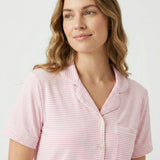 Ballet Stripe Short Sleeve & Shorts Bamboo Women's Pajama Set