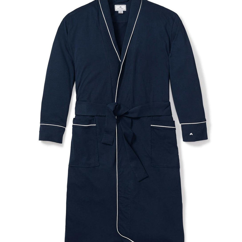 Men's Pima Robe in Navy