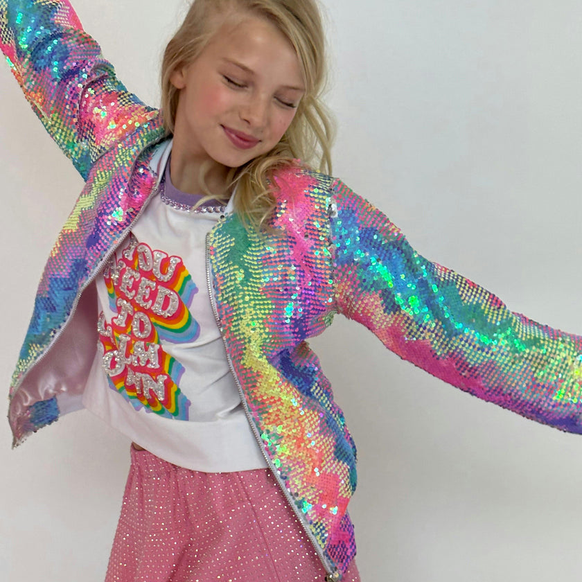 Kaleidoscope Sequin Bomber
