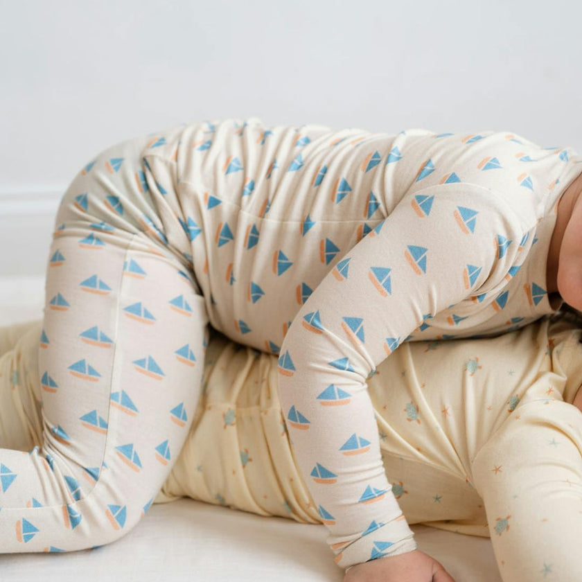 Modal Pajama Set in Sailboats