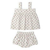 Organic Scalloped Top & Bloomers Set - Lavender