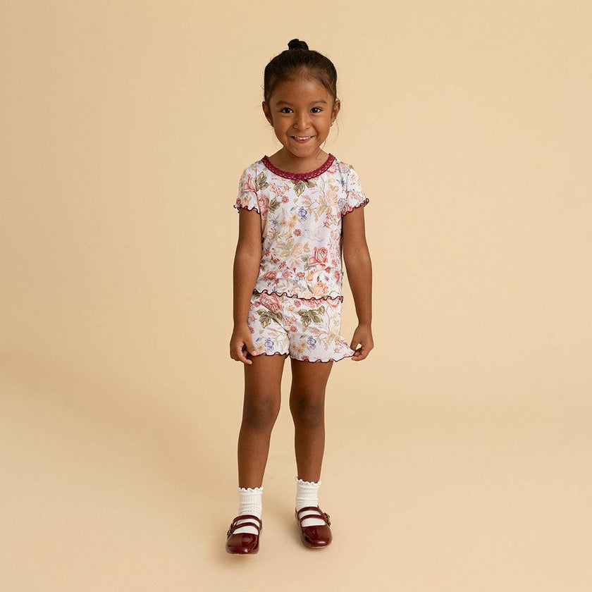 Kristiana Lettuce Edge Top Short Set