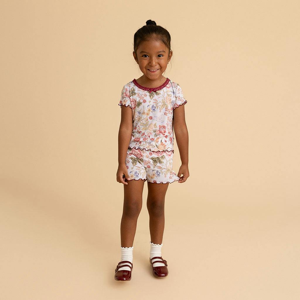 Kristiana Lettuce Edge Top Short Set