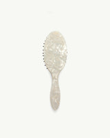 Travel Detangling Hair Brush in White Shell