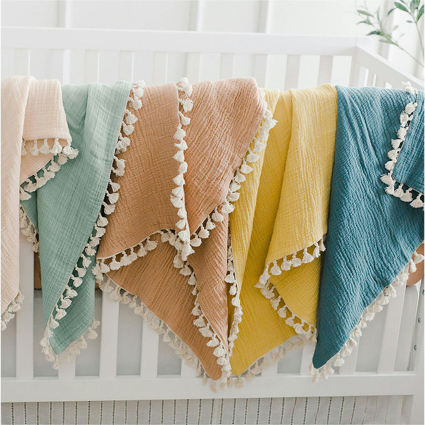6 Layer Muslin Blanket Ochre