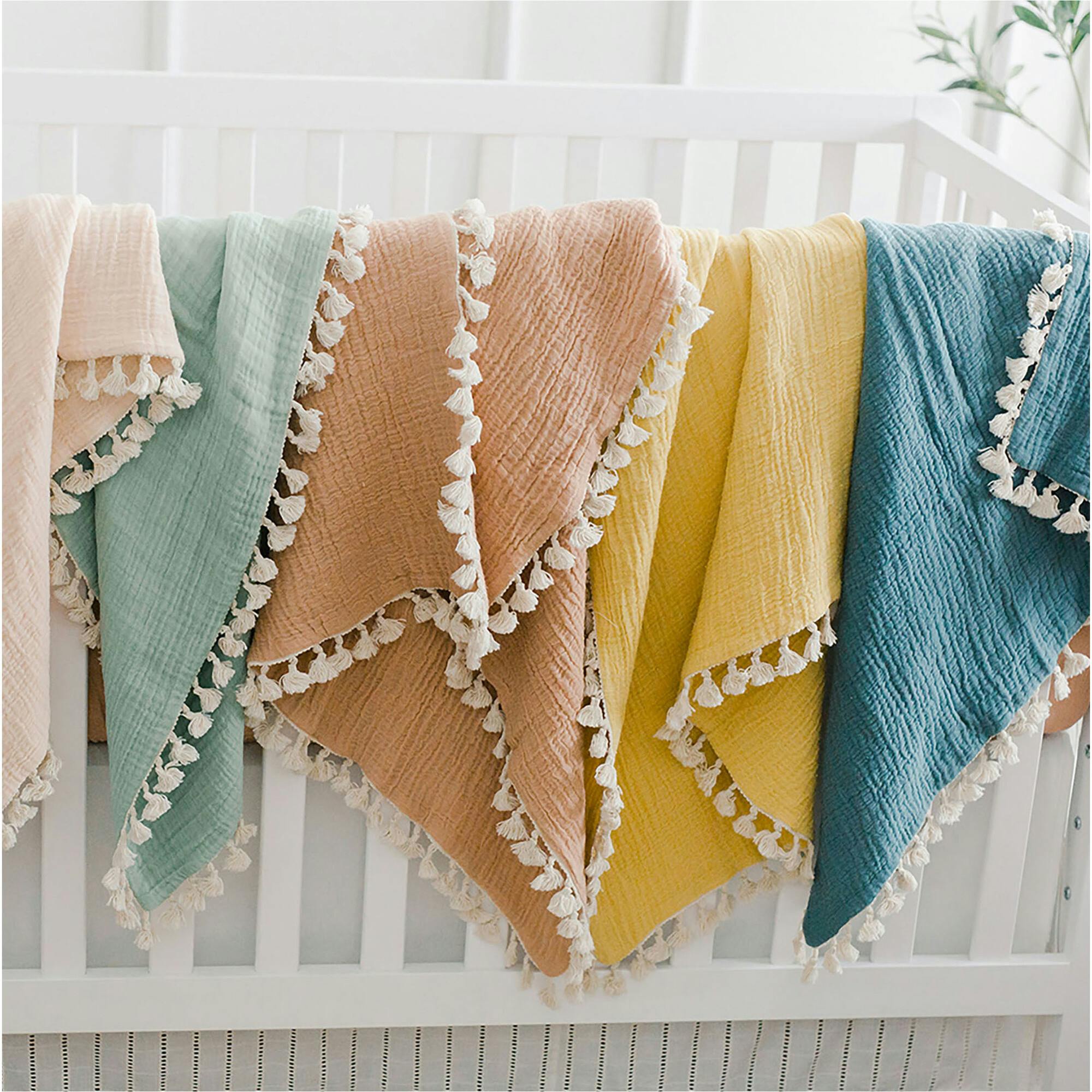 6 Layer Muslin Blanket Ochre