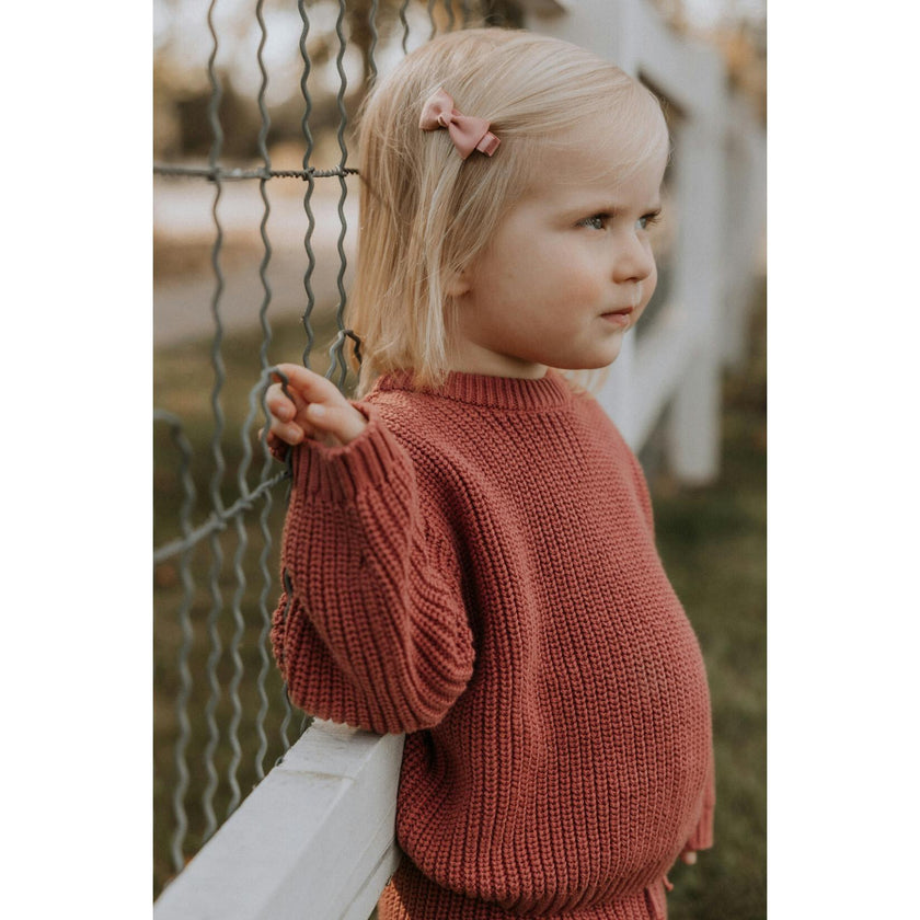 Nova Chunky Knit Set in Rosewood