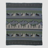Cotton Sustainable Knit Throw Blanket | Mountain Fair Isle