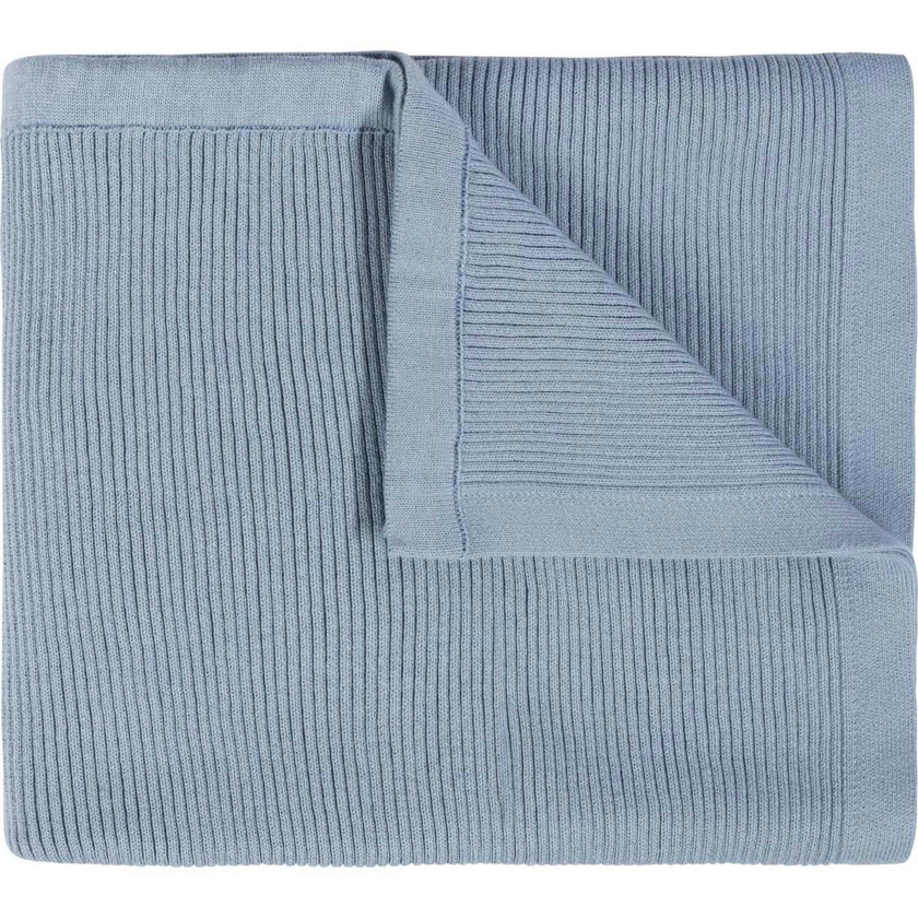 Ribbed Knit Blanket Ecru