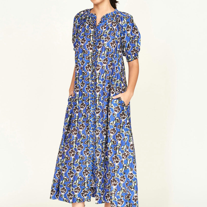 Somerset Dress in Lapis Wildflower