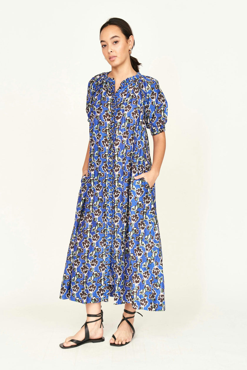 Somerset Dress in Lapis Wildflower