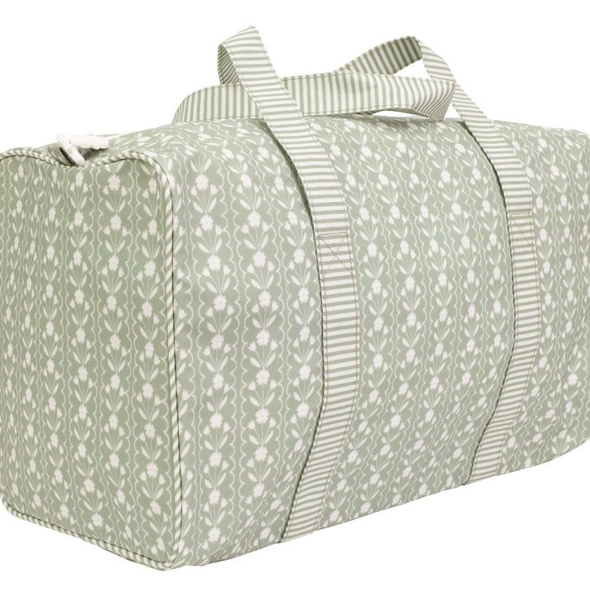 The Duffle Bag in Sage Floral