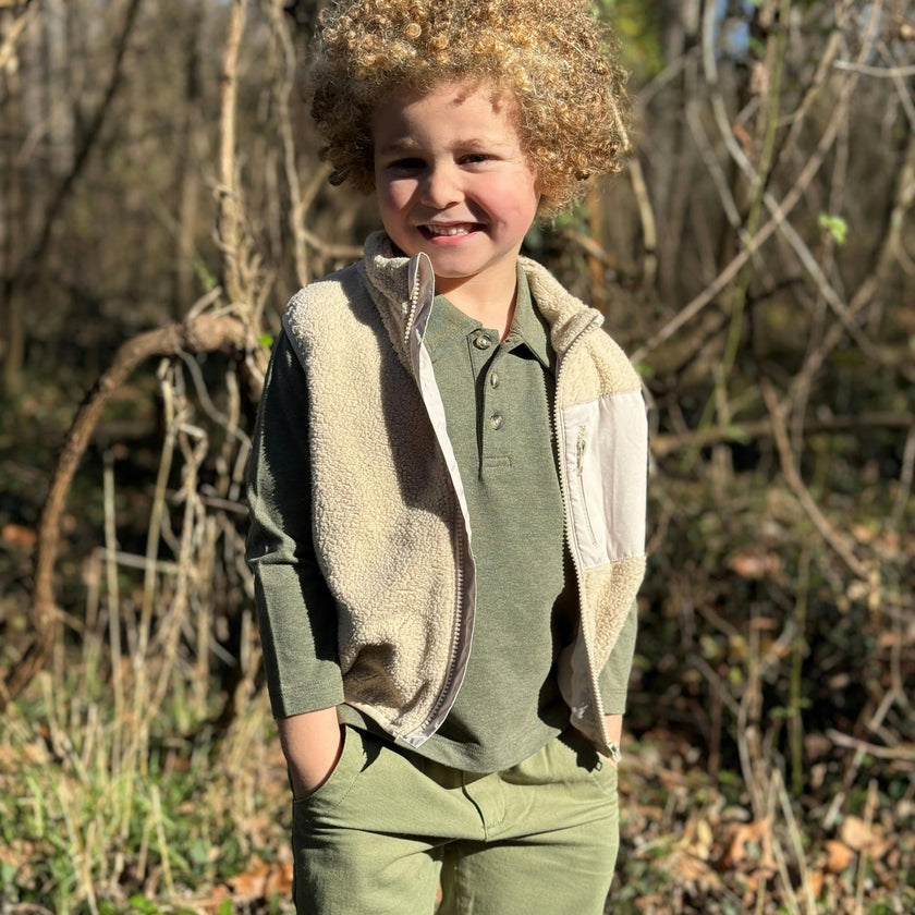 GILT Beige Sherpa Vest