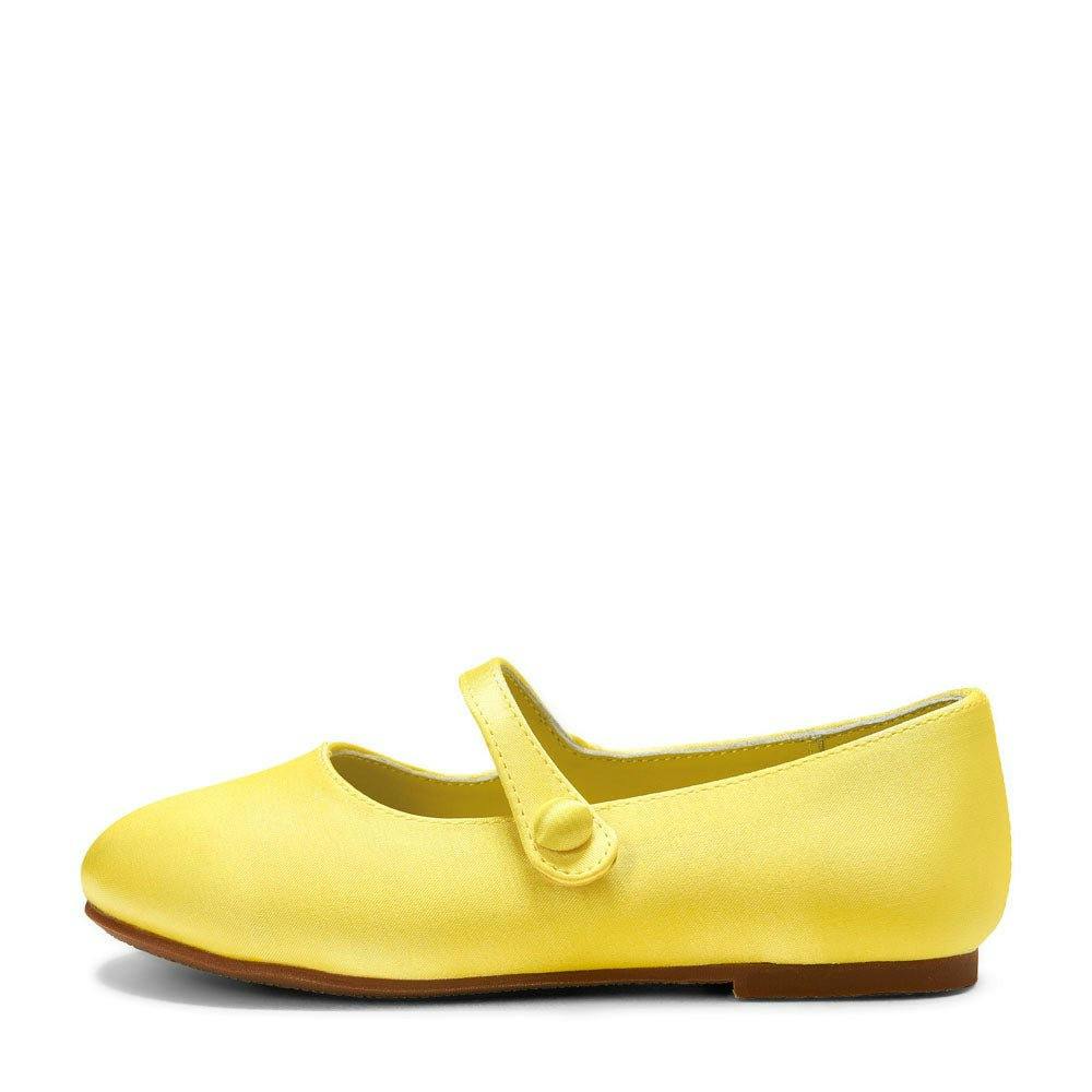 Elin Satin Glossy Leather Pointed-Toe Mary Janes