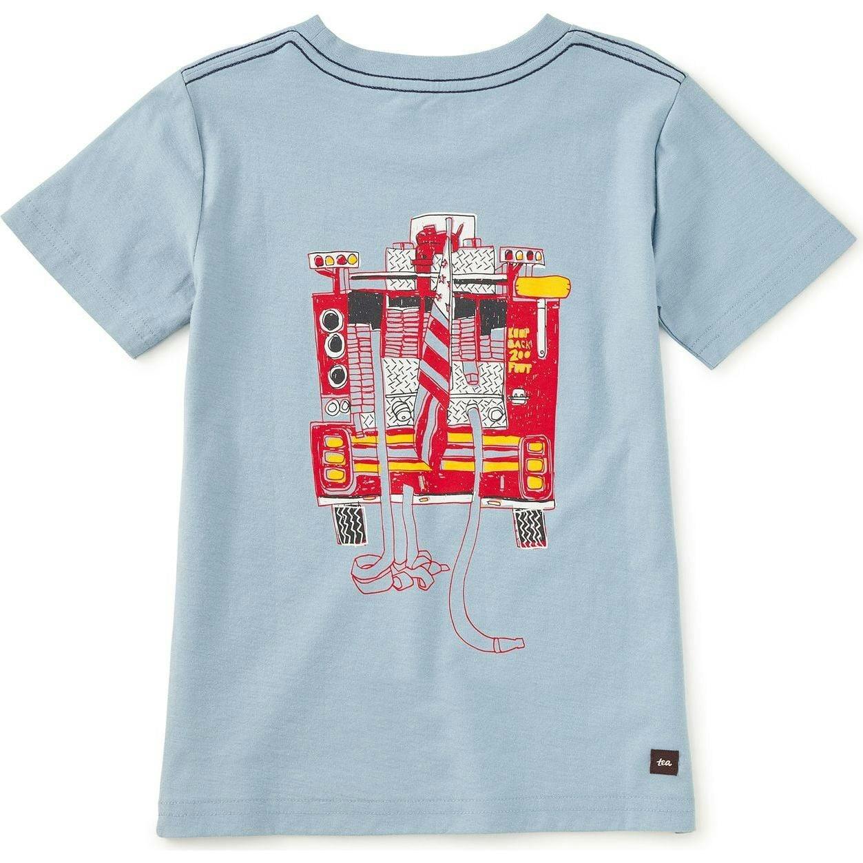 Fire Truck Graphic Tee, Blue