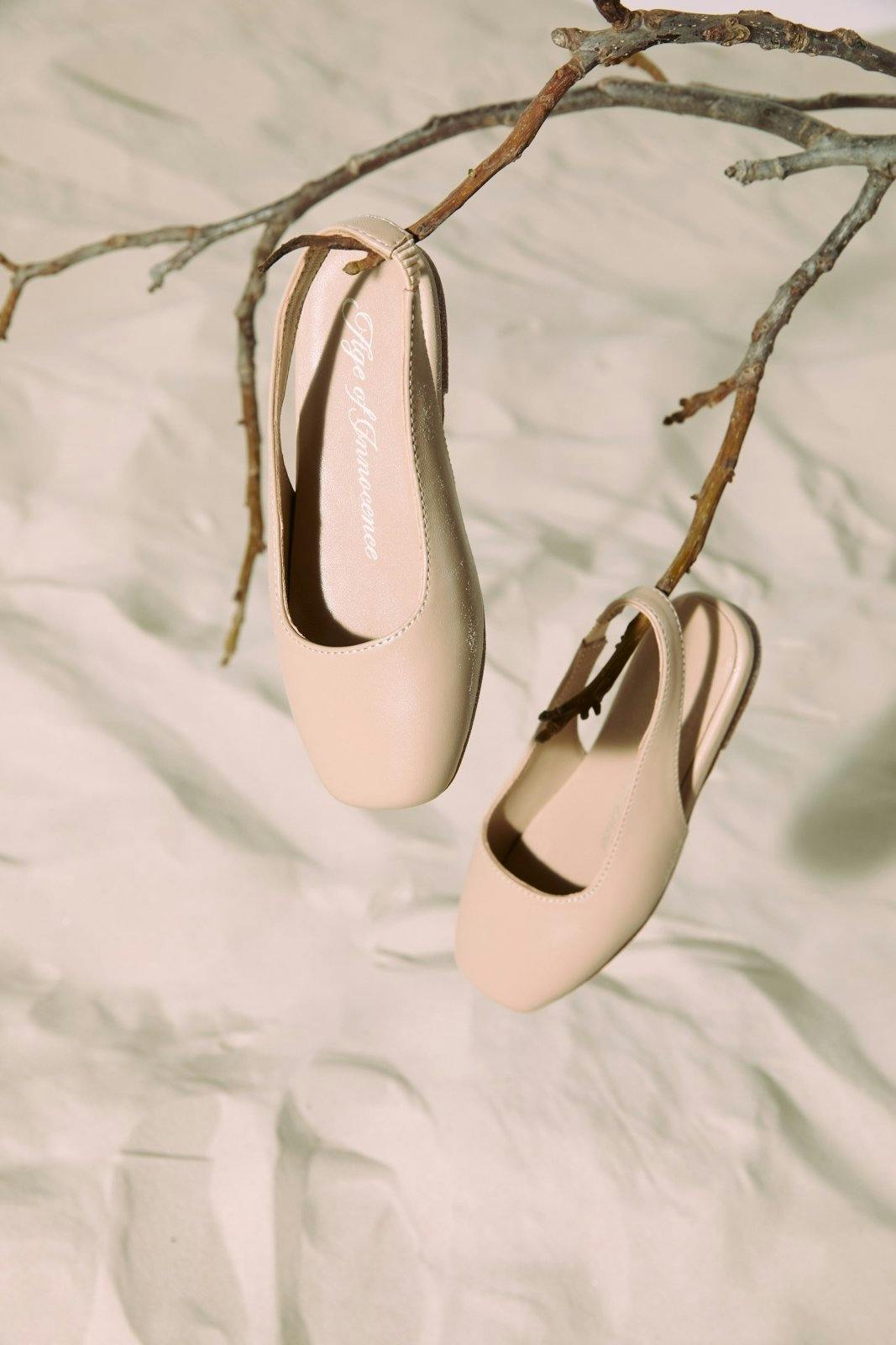 Ester Square Cap Toes Sling Back Sandals