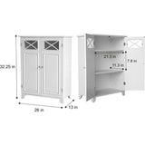 Dawson Wooden Floor Cabinet with Cross Molding and 2 Doors