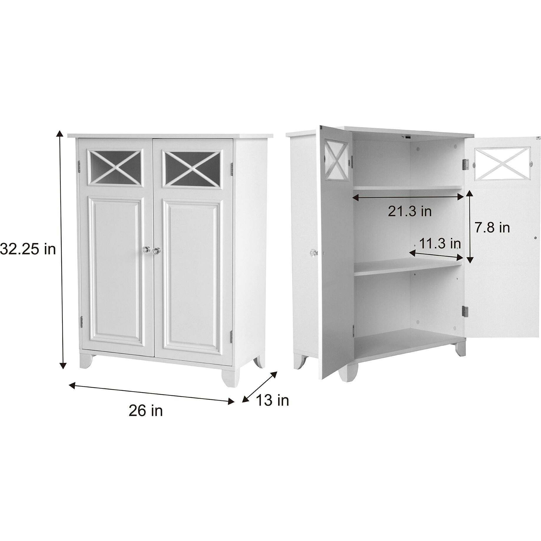 Dawson Wooden Floor Cabinet with Cross Molding and 2 Doors