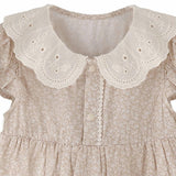 Cream Floral Tiered Dress
