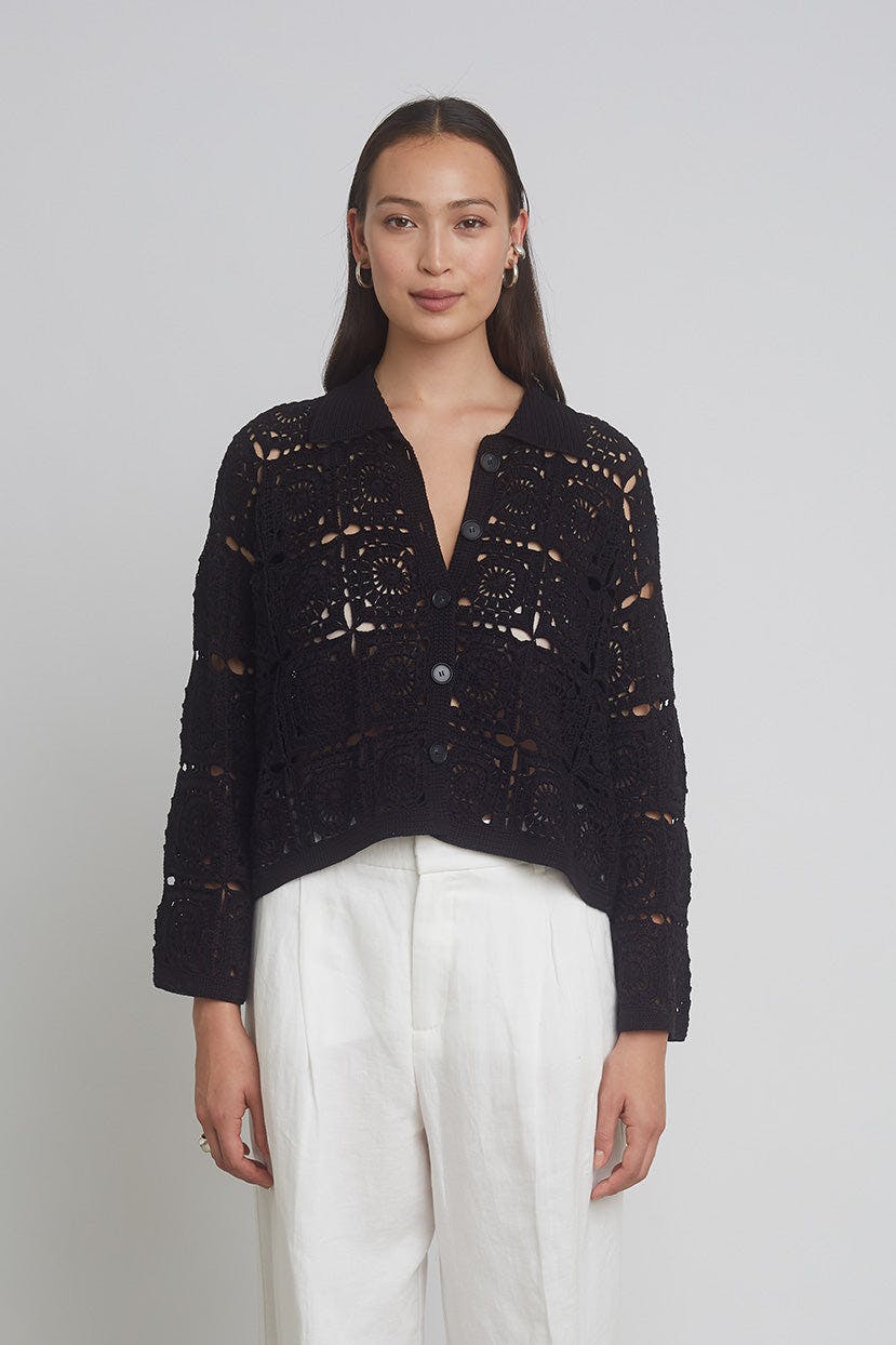 TASHA CROP JACKET | BLACK