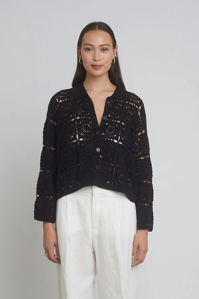 TASHA CROP JACKET | BLACK