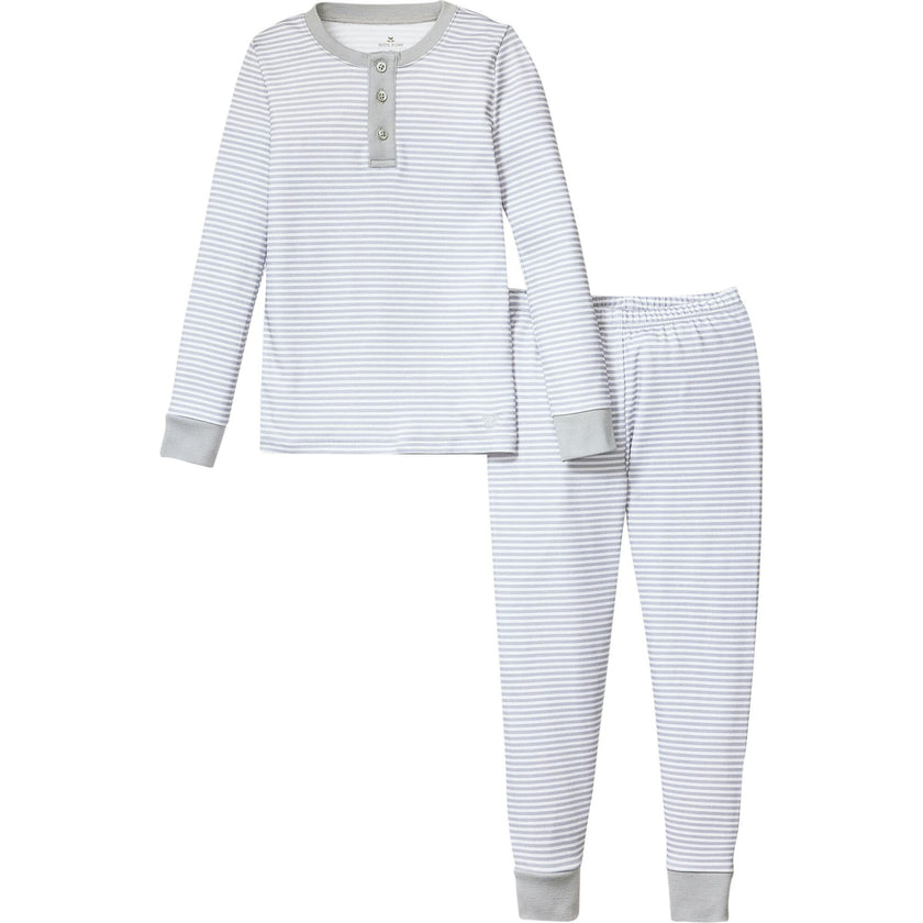 Kid's Pima Snug Fit Pajama Set in Pink Stripe