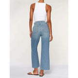 Hepburn Wide Leg High Rise Ankle Jeans | River Bank