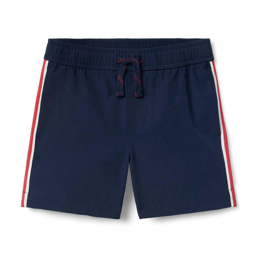 Athletic Stripe Short, navy blue
