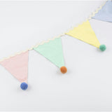 Pastel Pompom Flag Garland
