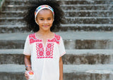 Hand Embroidered V-Tee Blouse