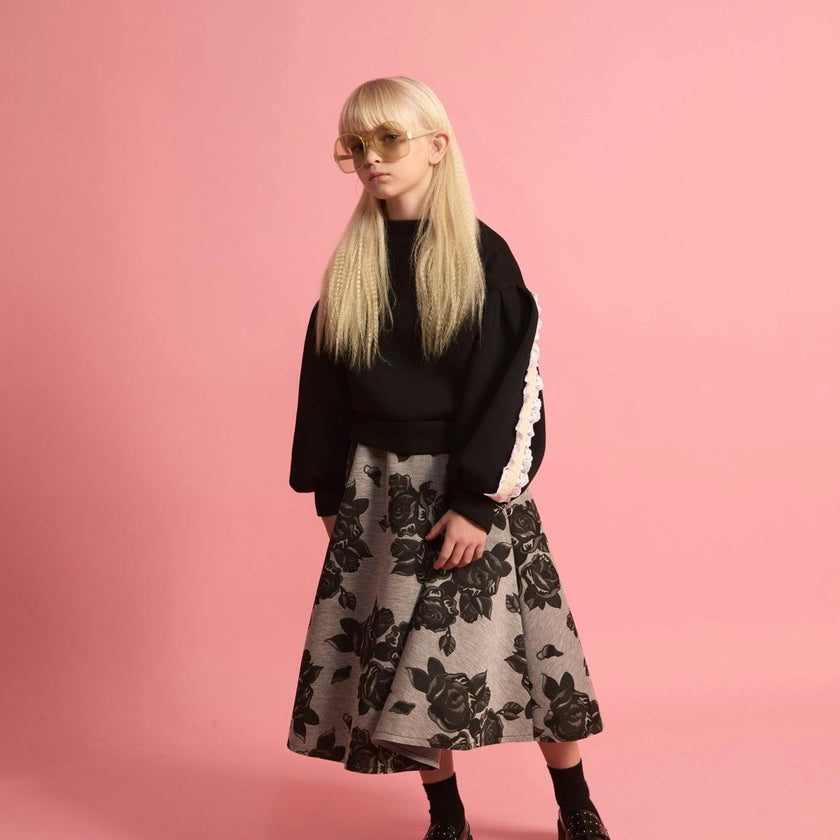 Neoprene Lace Ballon Sweatshirt