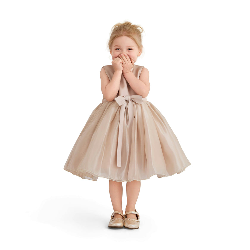 Pink Dovera Timeless Cape-Overlay Gown