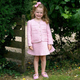 Pink Tweed Jacket and Skirt Set