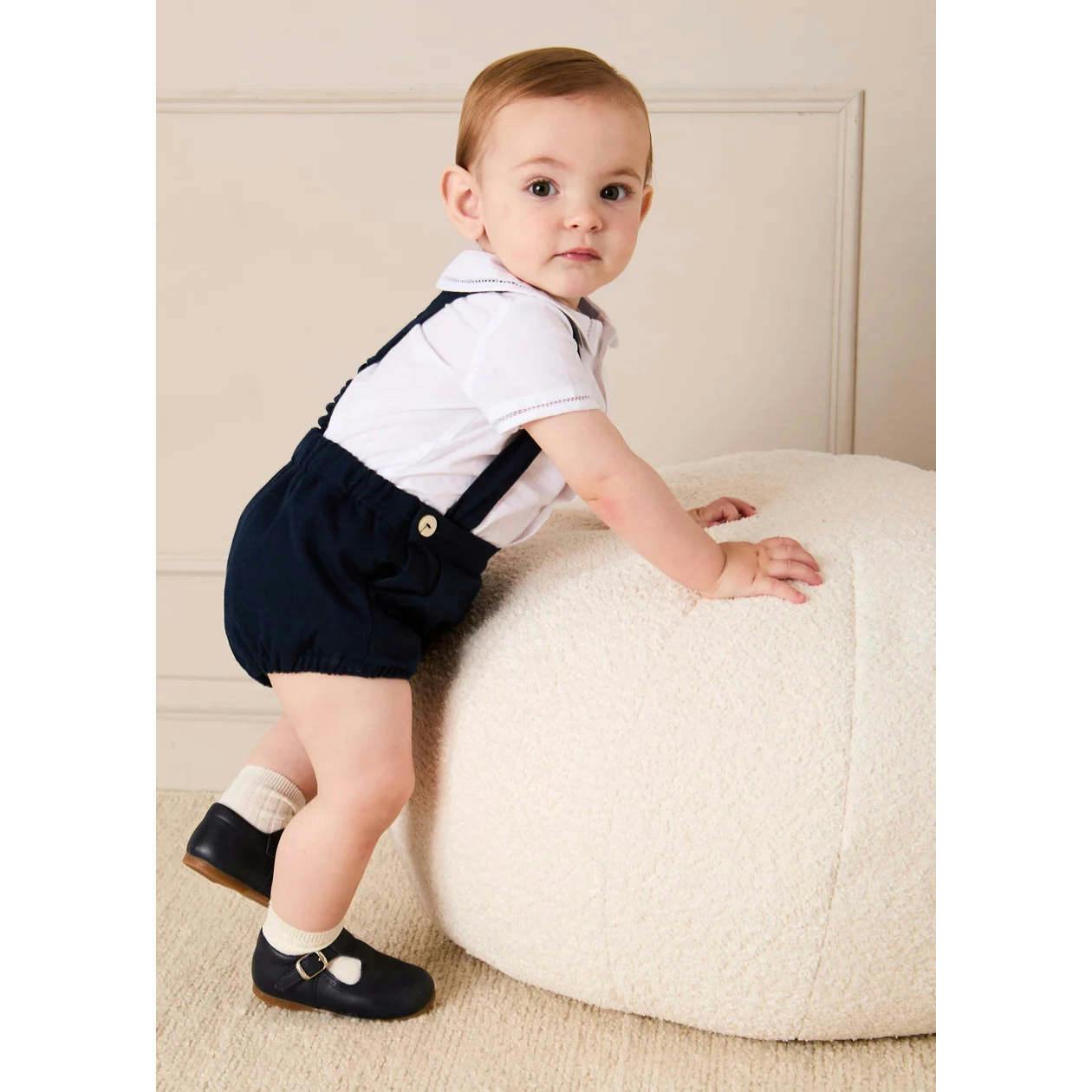 Plain Bloomers with Braces in Navy (6mths-3yrs)