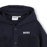Navy Logo Baby Hooded Overall
