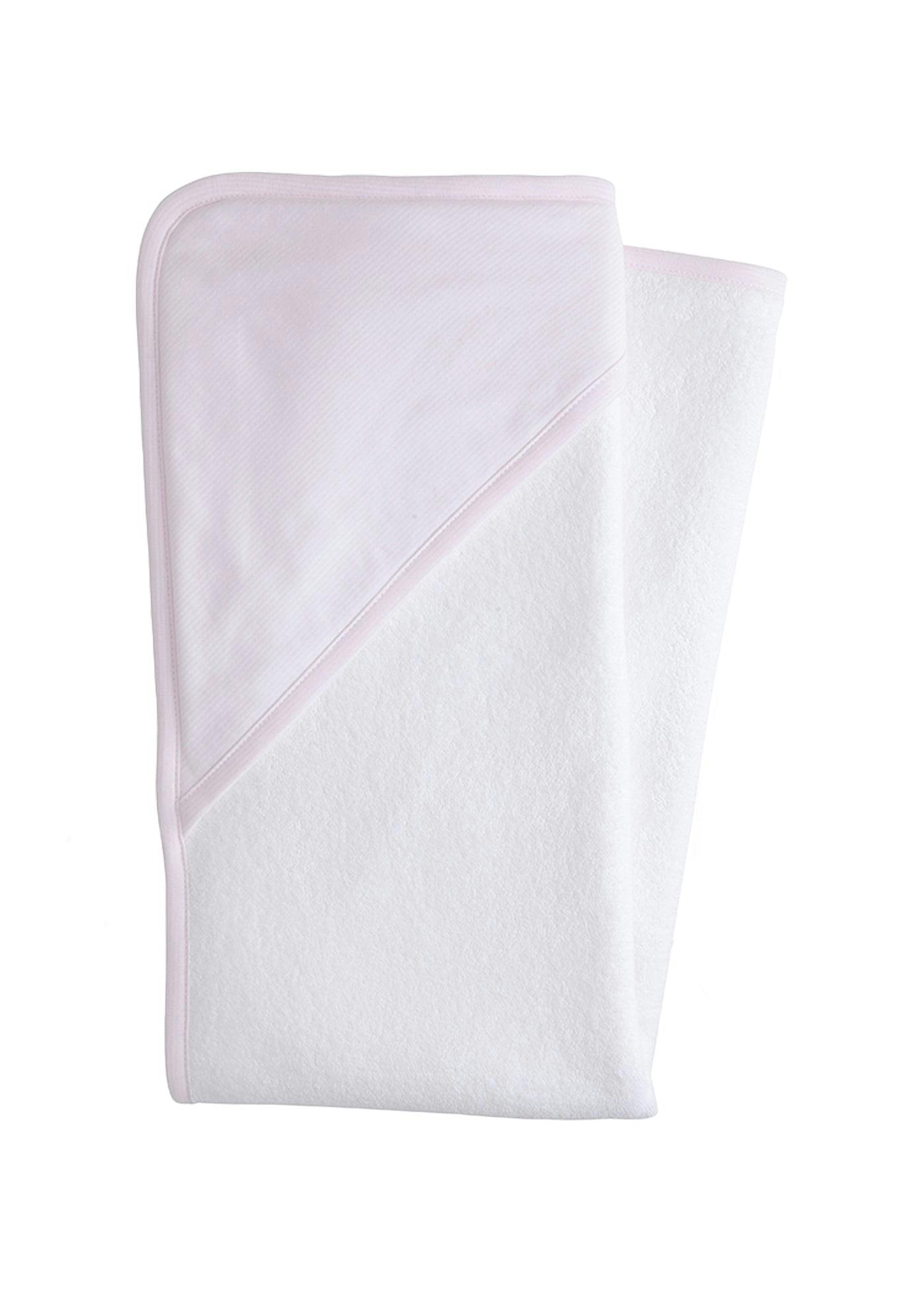Hooded Towel - Pink Stripe