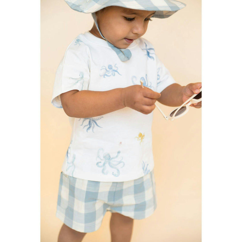 Dropped Shoulder Short Sleeve T-Shirt, Multi