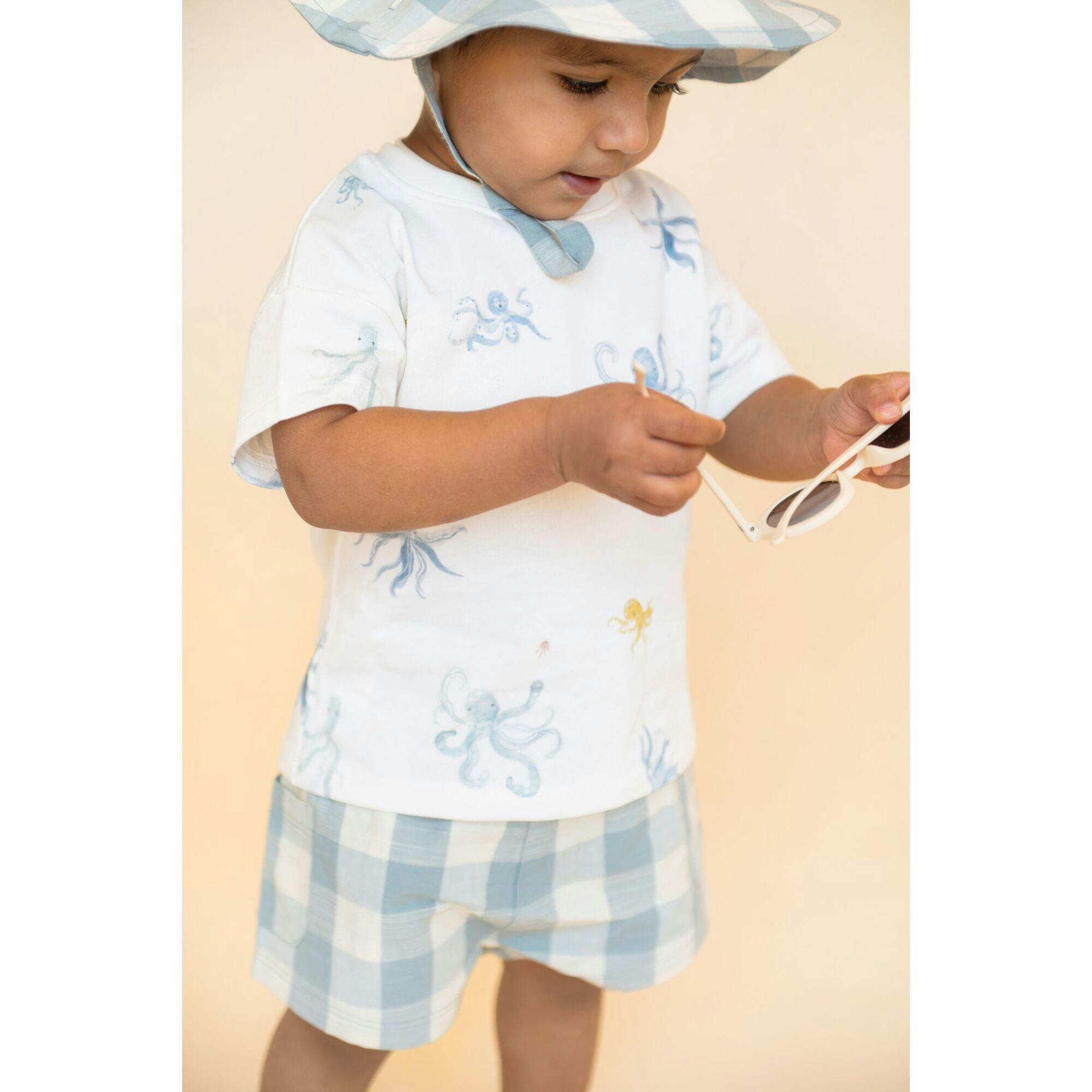 Dropped Shoulder Short Sleeve T-Shirt, Multi