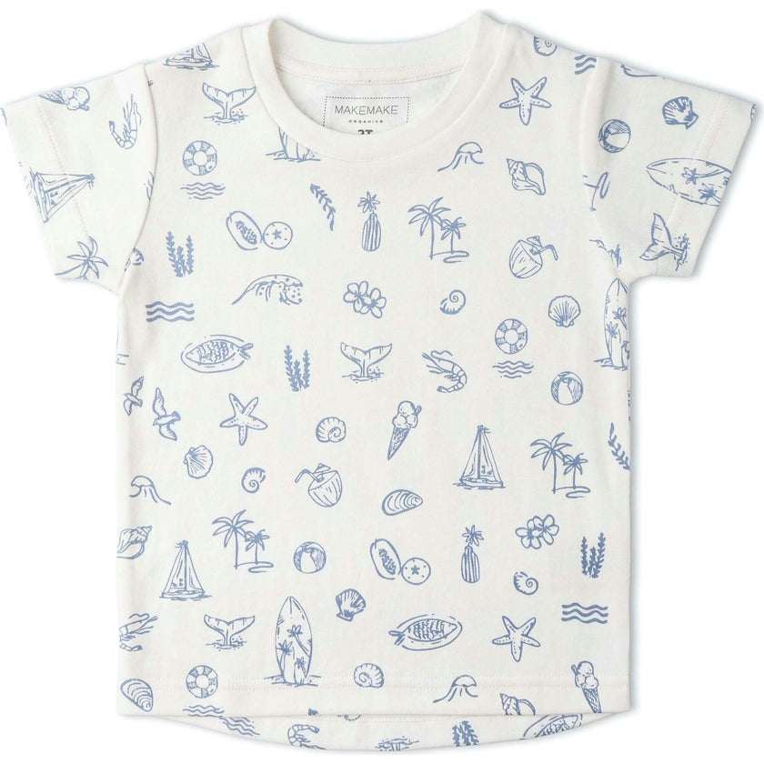 Organic Tee & Shorts Set - Coastal