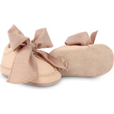 Lonny Nubuck Wavy Edge Chiffon Tie Bow Shoes
