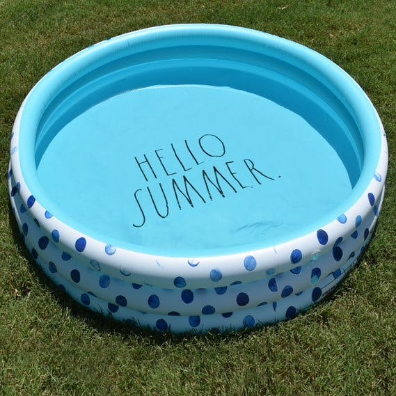Mini Pool with Aqua Polka Dots