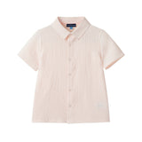 Boys Puckered Buttondown & Shorts Set | Coral Breeze