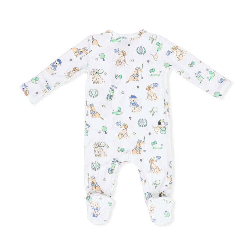 Country Club Dogs Neutral - 2 Way Zipper Footie