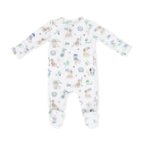 Country Club Dogs Neutral - 2 Way Zipper Footie
