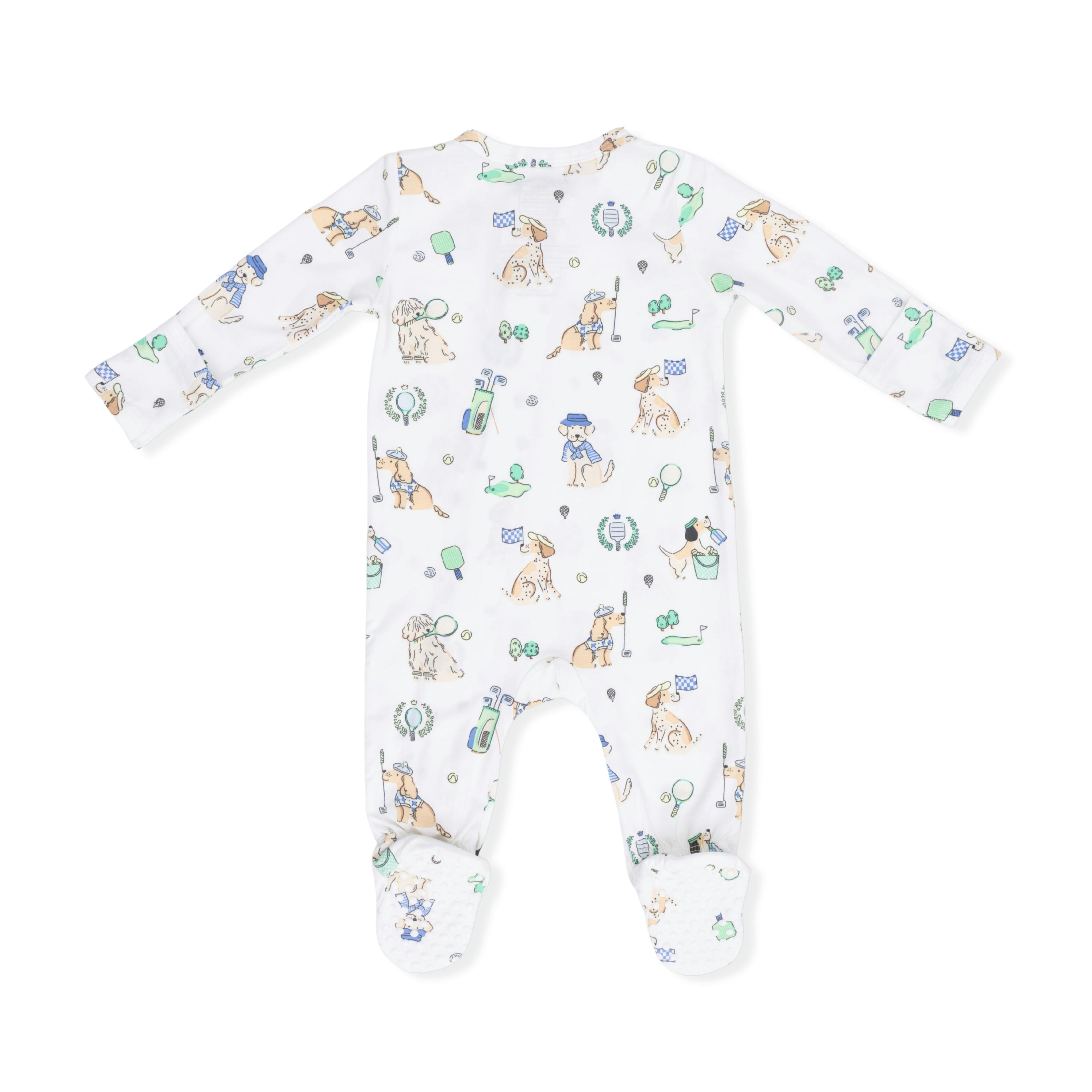 Country Club Dogs Neutral - 2 Way Zipper Footie